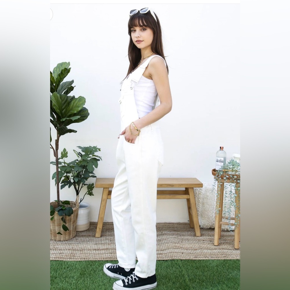 Anna-Kaci Women's Vintage Straight-Leg Denim Overalls - Picture 3 of 5